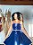 VESTIDO BEATRIZ -CURTO - OUTONO-LINHO TOPÁZIO - AZUL - Imagem 3