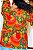 KIMONO  - FLOR DO SERTÃO -LARANJA E VERDE - VISCOSE PRÉ LAVADO - Imagem 3