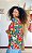 KIMONO  - FLOR DO SERTÃO -ROSA E VERDE - VISCOSE PRÉ LAVADO - Imagem 2