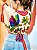 CROPPED MORCEGO - BELEZA TROPICAL- BRANCO E ROSA -VISCOSE PRÉ LAVADO - Imagem 2