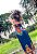 VESTIDO LÍDIA  - BOHO - AZUL-VISCOSE PRÉ LAVADO - Imagem 3