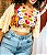 CROPPED LÍDIA  - BOHO - BRANCO -VISCOSE PRÉ LAVADO - Imagem 2