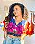 CROPPED LÍDIA  - BOHO - COLORIDO -VISCOSE PRÉ LAVADO - Imagem 1