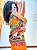 KIMONO  - FLOR DO SERTÃO -LARANJA - VISCOSE PRÉ LAVADO - Imagem 3