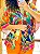 KIMONO  - FLOR DO SERTÃO -LARANJA - VISCOSE PRÉ LAVADO - Imagem 2