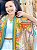 KIMONO  - SOL DE VERÃO-LARANJA - VISCOSE PRÉ LAVADO - Imagem 4