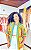 KIMONO  - SOL DE VERÃO-LARANJA - VISCOSE PRÉ LAVADO - Imagem 1