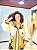 VESTIDO CECÍLIA- FLOR DE OUTONO-AMARELO - VISCOSE PRÉ LAVADO - Imagem 6