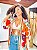 KIMONO  - PRAIA URBANA -LARANJA- VISCOSE PRÉ LAVADO - Imagem 1
