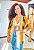 KIMONO  - FLOR DE OUTONO-AMARELO - VISCOSE PRÉ LAVADO - Imagem 3