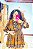 VESTIDO LORENA- CURTO -SOL -MARROM- VISCOSE PRÉ LAVADO - Imagem 3