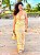 VESTIDO VITÓRIA- ALÇA- AZULEJOS - GRÉCIA- AMARELO-FLUITY POLIAMIDA - Imagem 2