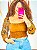 CROPPED LASTEX - SOL-MARROM- VISCOSE PRÉ LAVADO - Imagem 2