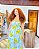 VESTIDO VALENTINA - M-ALÇA- LIMÃO /AZULEJO - VERÃO EUROPEU - AMARELO -LINHO - Imagem 4