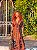 VESTIDO MORCEGO - PÔR DO SOL -MARROM COM DETALHES -VISCOSE PRÉ LAVADO - Imagem 5