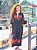 VESTIDO LORENA- PÔR DO SOL -AZUL MARINHO -VISCOSE PRÉ LAVADO - Imagem 6