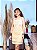 VESTIDO BORDADO- CURTO -G- FLORECER -BEGE- VISCOSE PRÉ LAVADO - Imagem 4