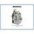 COMPRESSOR SANDEN ORIGINAL PXE16 VOLKSWAGEN JETTA 2.5 12V 10PK POLIA DUPLA Ø130MM - Imagem 5