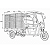 Triciclo Aima Tank eletrico com cesta e cabine 400kg 1000W - Imagem 5
