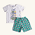Conjunto Infantil Camiseta 100% Algodão e Short em Tricoline Nobre - Imagem 1