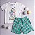 Conjunto Infantil Camiseta 100% Algodão e Short em Tricoline Nobre - Imagem 1