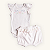 Conjunto Body e Shorts Bebê Flor Pois em Suedine Premium 100% Algodão - Imagem 1