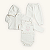 Conjunto Body Bebê 3 Peças em Suedine 100% Algodão e Matelassê Premium - Imagem 1
