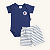 Conjunto Body e Short Bebê Mariner em Cotton e Moletinho 100% Algodão - Imagem 1