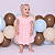Vestido Bebê Tule Corações Rosa Meia Malha 100% Algodão - Imagem 4