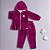 Conjunto Infantil Menina Capuz Beringela Plush Premium - Imagem 1