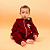 Conjunto Infantil Menina Capuz Laço Pompom Vinho Plush Premium - Imagem 3