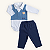 Conjunto Body com Calça Bebê Colete em Suedine Premium 100% Algodão - Imagem 1