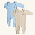 Combo 2 Macacões Bebê Menino Canelado Body Longo 100% Algodão - Imagem 1