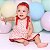 Kit Bebê Menina 2 Macaquinhos Romper e 1 vestido Suedine 100% Algodão - Imagem 9