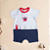 Kit Bebê Menino Verão 2 Romper Bebê e Conjunto Body e Short Suedine - Imagem 2