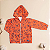 Conjunto Infantil Menino Capuz Origami Laranja e Cinza Mescla Moletom - Imagem 2