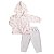 Conjunto Infantil Menina Capuz Raposinha Cru e Mescla Plush Premium - Imagem 5