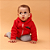 Conjunto Infantil Menino Capuz Sporting Vermelho e Mescla Moletom - Imagem 3