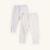 Kit Calça Bebê Cru e Branco Suedine Premium 100% Algodão 2 und - Imagem 1
