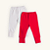 Kit Calça Bebê Vermelho e Branco Suedine Premium 100% Algodão 2 und - Imagem 1