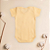 Kit Body Bebê Manga Curta Amarelo e Branco em Suedine 100% Algodão 2un - Imagem 6
