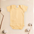 Kit Body Bebê Manga Curta Amarelo e Branco em Suedine 100% Algodão 2un - Imagem 5
