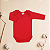 Conjunto Body e Calça Bebê Manga Longa Vermelho Suedine 100% Algodão - Imagem 2