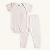 Conjunto Body e Calça Bebê Manga Curta Cru Suedine 100% Algodão - Imagem 1
