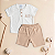 Conjunto Bebê Menino Trenzinho Camiseta Em Meia Malha E Short Suedine - Imagem 5