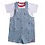 Jardineira Infantil Menino Navy Em Moletinho e Camiseta em Meia Malha - Imagem 10