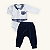 Conjunto 2 Peças Bebê Menino Body Camisa e Calça Suedine Plush Premium - Imagem 1