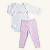 Conjunto Body e Calça Bebê Estrela em Suedine Premium 100% Algodão - Imagem 1