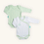 Kit Body Bebê Manga Longa Pistache em Suedine 100% Algodão 2 und - Imagem 1