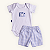 Conjunto Body e Shorts Bebê Suedine 100% Algodão e Short em Tricoline - Imagem 1